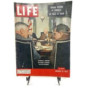 Life Magazine January 18 1954 Saltonstal Knowland Nixon & Eisenhower